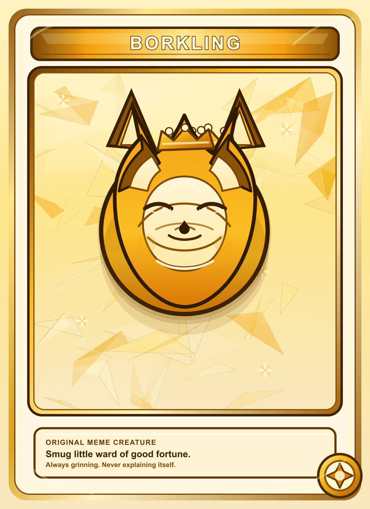 Holographic Borkling card — demo showcase