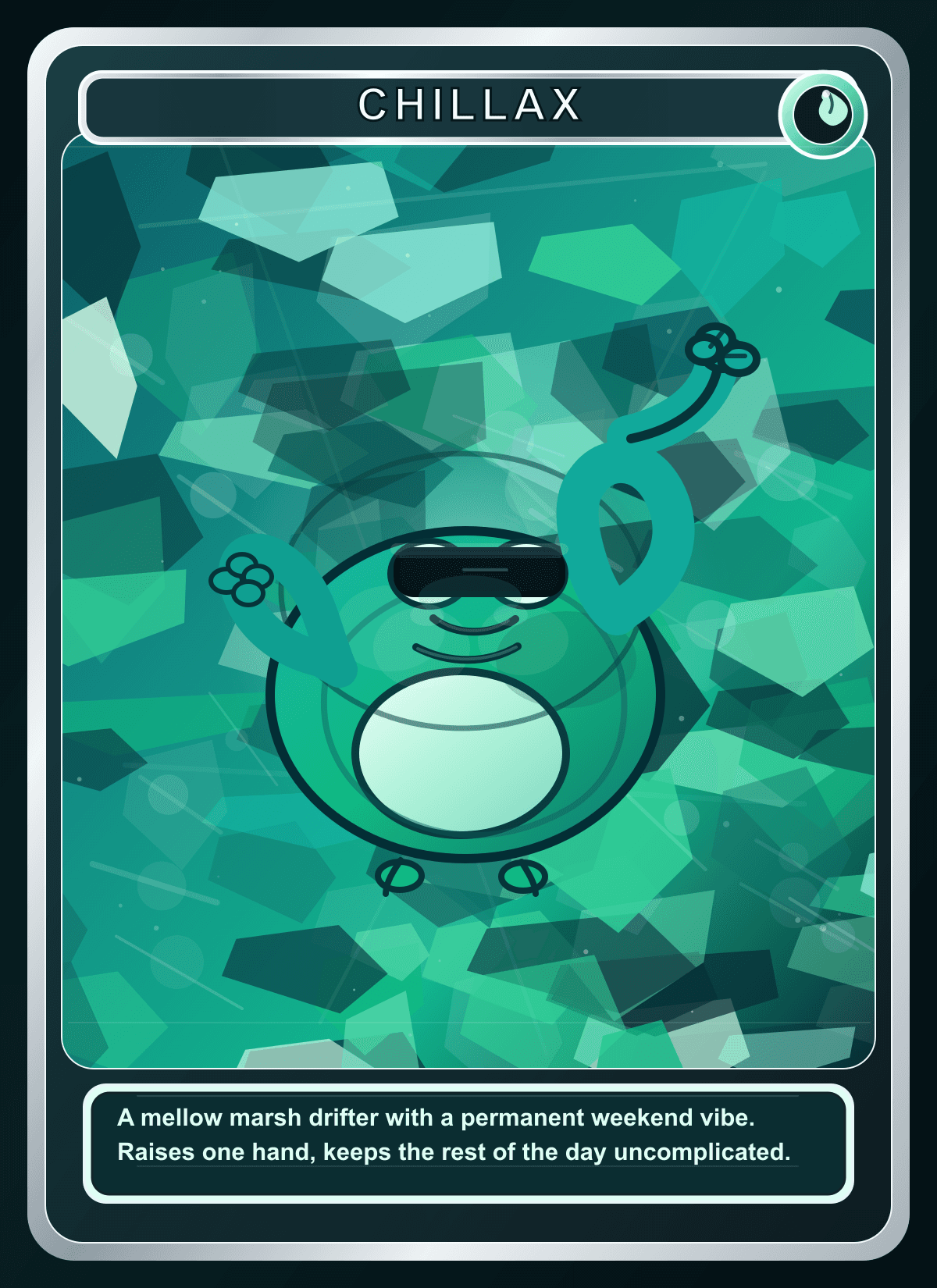 Holographic Chillax card — demo showcase